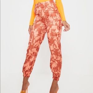 Orange Camo Pocket Detail Cargo Trouser